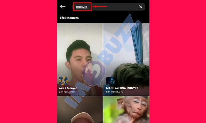 4. Cari Filter IG Monyet