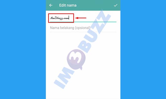 5. Tempel Font di Kolom Nama Profil Telegram