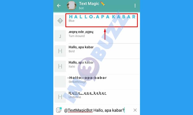 6. Pilih Model Font di Telegram