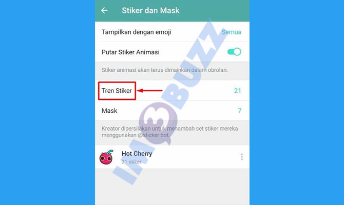 6. Tap Tren Stiker Telegram