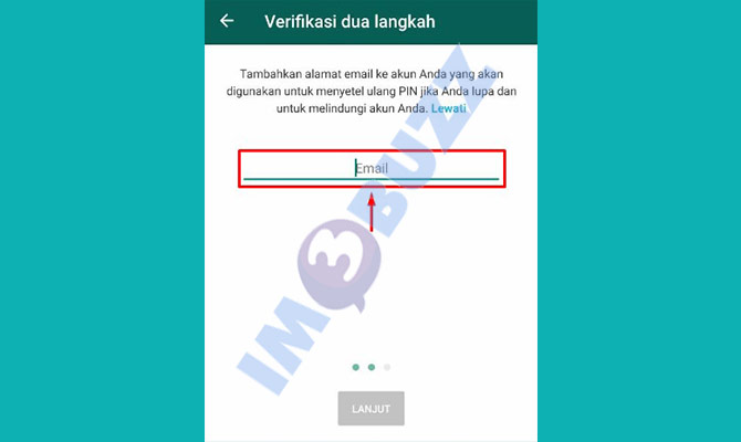 8. Masukkan Alamat Email