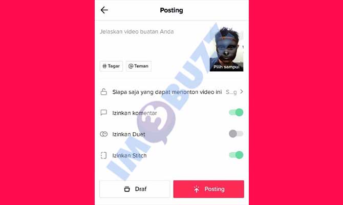 8. Posting Konten TikTok