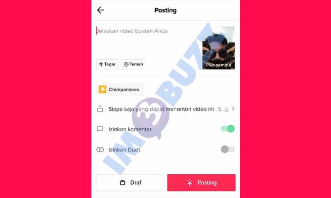 8. Posting Video TikTok