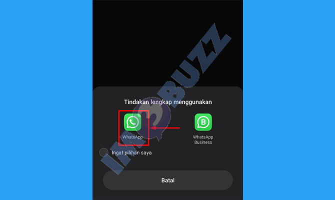 9. Pilih Whatsapp