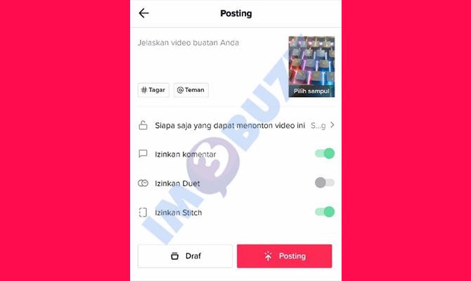 9. Upload Jedag Jedug Di TikTok