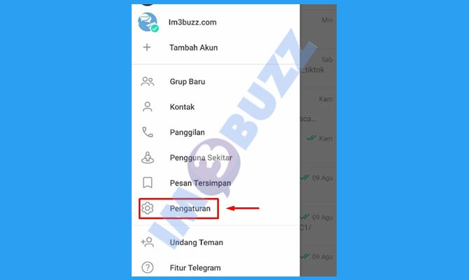 1. Buka Menu Pengaturan Telegram Untuk Membuka Blokiran