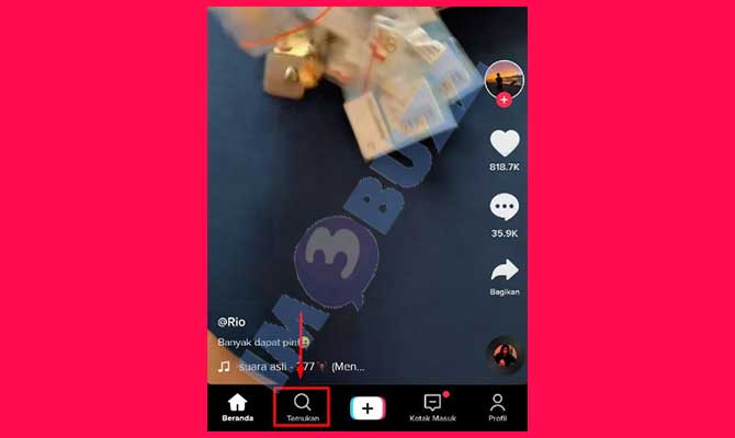 1. Buka TikTok Untuk Download Profile Video