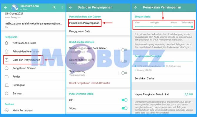 1. Cara Hapus otomatis Foto dan Video Melalui Menu Pengaturan