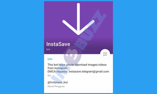 1. InstaSave Bot Telegram Untuk Download Video IG