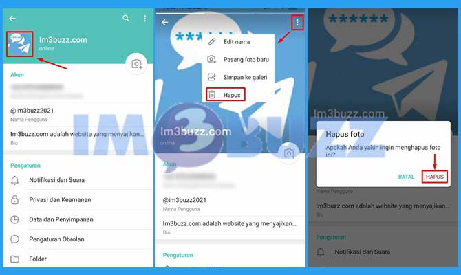 1. Menghapus Foto Profil Di Telegram