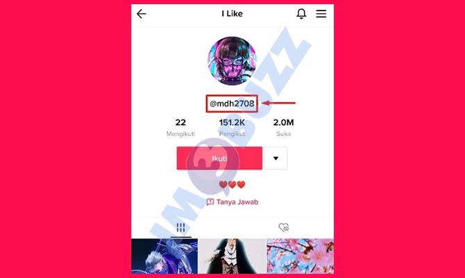 1. Salin Username Profil TikTok