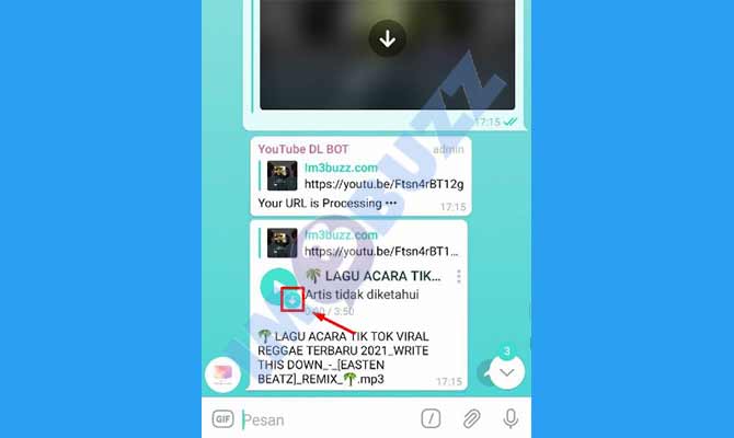 11. Ketuk Ikon Download Lagu di Telegram