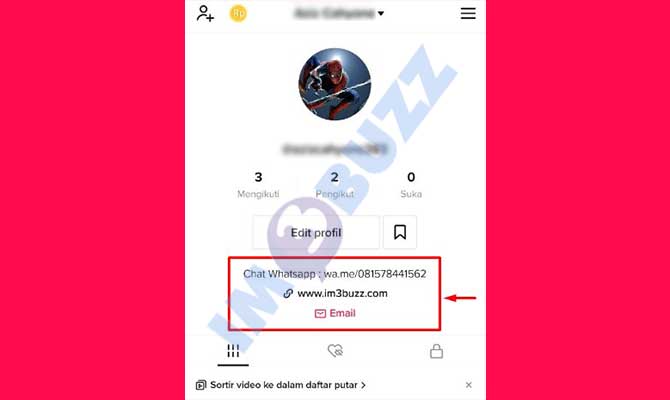 12. Selesai Menambahkan Link di Bio