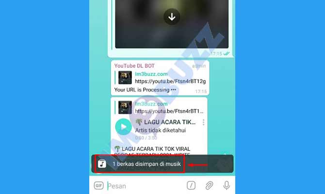 14. Selesai Download Lagu Dari Youtube di Telegram