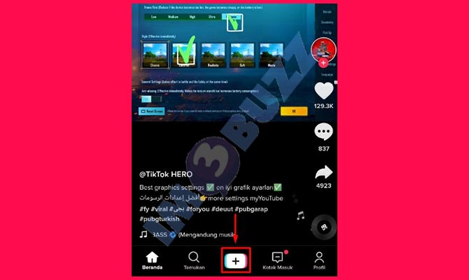 2. Buat Video TikTok Baru Yang di Cepetin