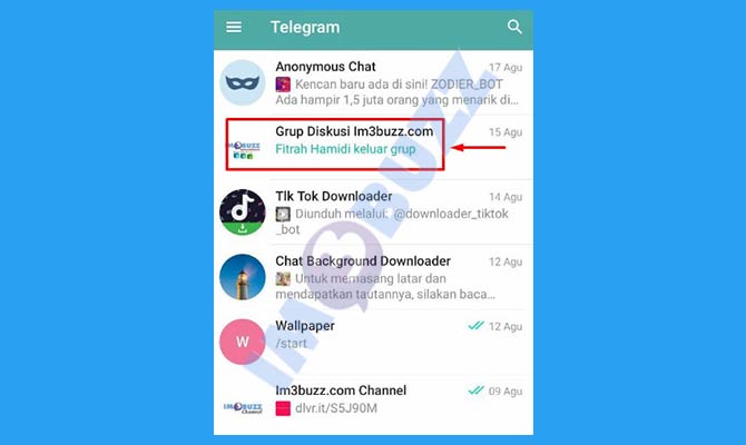 2. Cari dan Buka Grup di Telegram