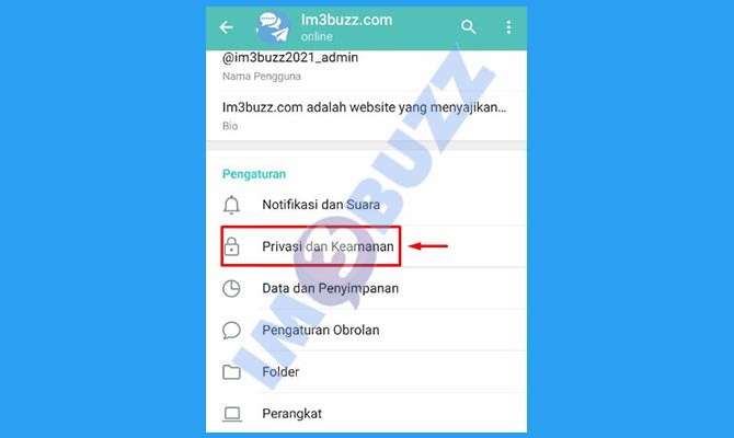 2. Ketuk Privasi dan Keamanan