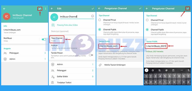 2. Mengubah Username Channel Telegram