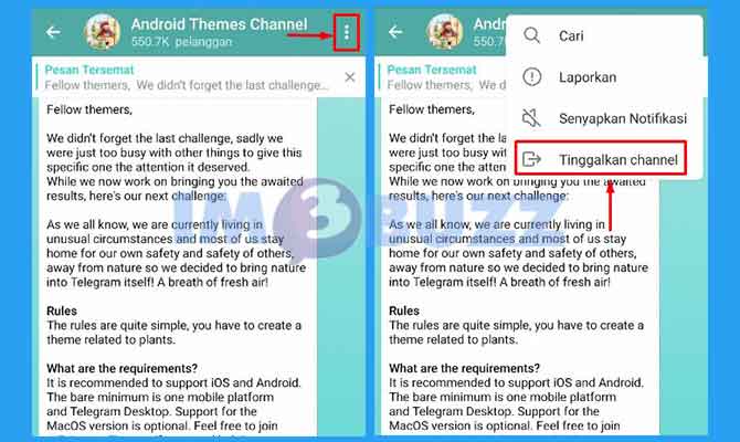 3. Keluar Grup atau Channel Agar Bisa Download Video di Telegram