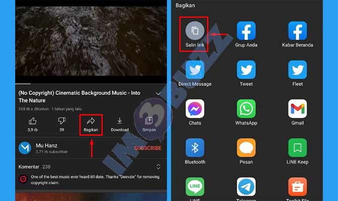 3. Salin Link Video Youtube