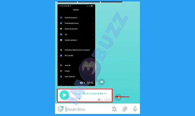 3. Selesai Mengirim Pesan Suara
