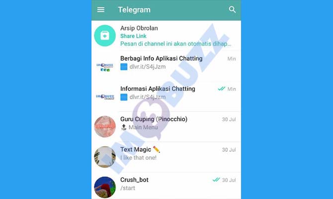 4. Buka Telegram Untuk Menyimpan Video Youtube