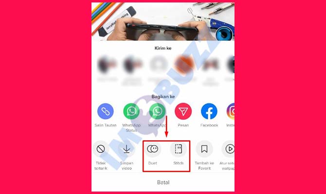 4. Pilih Duet atau Stitch