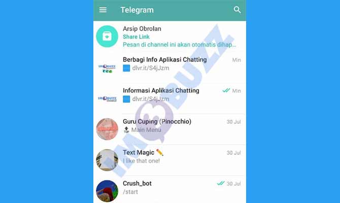 5. Buka Telegram Untuk Download Lagu Youtube