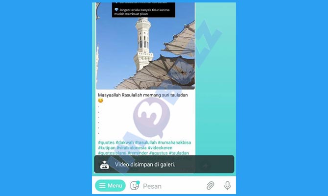 7. Selesai Cara Download Video Story dan Reels IG Lewat Telegram