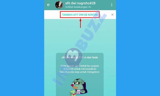 8. Tap Tambah Teman Baru ke Kontak