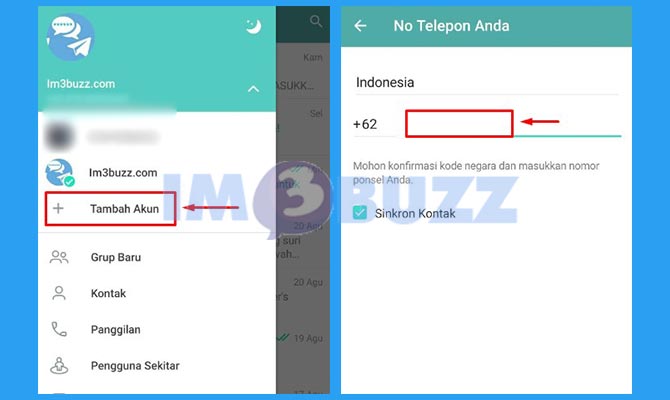 Buat atau Tambah Akun Baru di Telegram