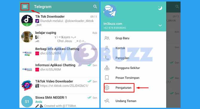 Buka Menu Pengaturan Telegram Untuk Mengganti Wallpaper Bawaan