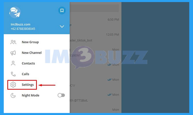 Buka Menu Settings Telegram Desktop