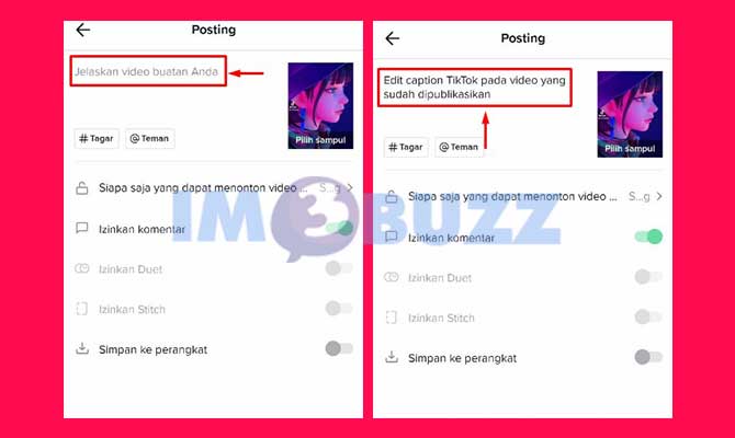 Edit Caption TikTok Baru