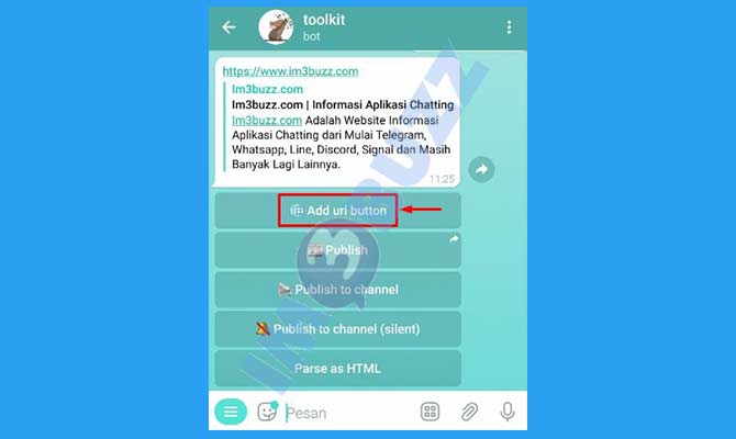 Ketuk Add URL Button Telegram
