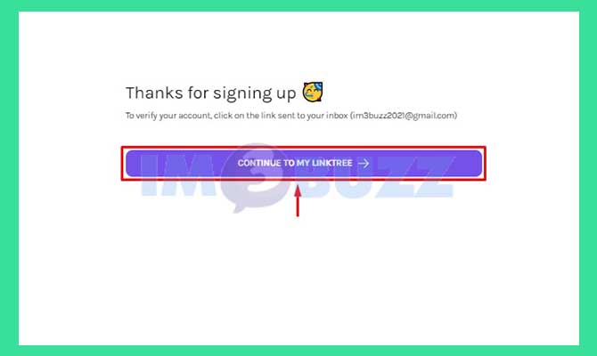 Klik Continue To My Linktree