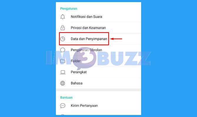 Pilih Data dan Penyimpanan Untuk Hapus Cache Telegram