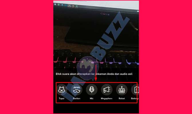 Pilih Efek Suara di TikTok