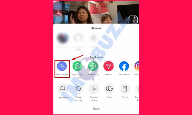 Salin tautan video TikTok Yang akan di download suaranya 