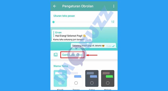 Tap Ganti Latar Chat Telegram Untuk Ganti Background