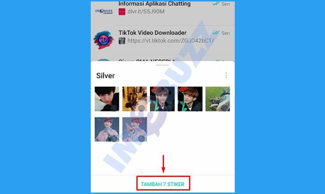 Tap Tambah Stiker Telegram dari Google