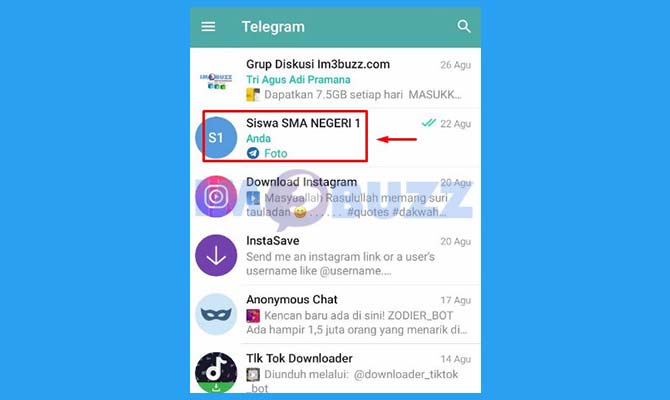 2. Buka Obrolan Grup Telegram