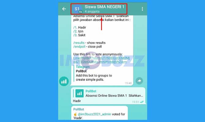 3. Masuk Profil Grup Telegram