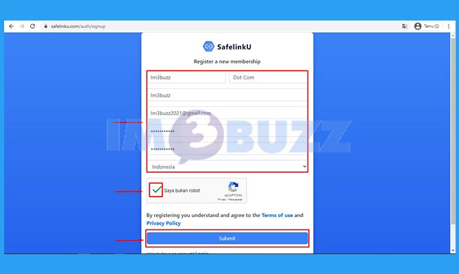 Buat Akun SafelinkU