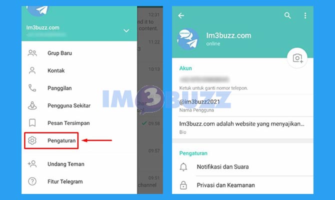 Buka Profil Akun Telegram