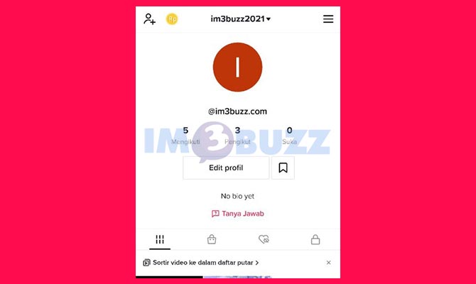 Buka Profil TikTok Untuk Cek Pesanan