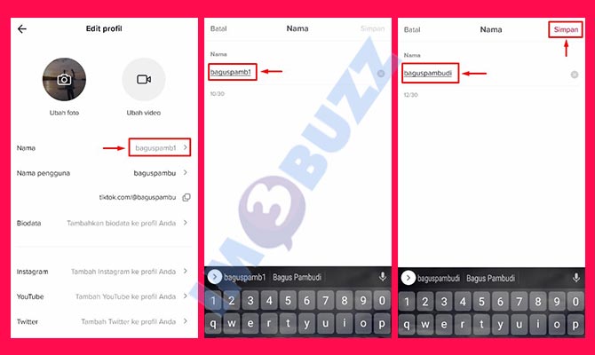 Cara Ganti Nama Akun TikTok