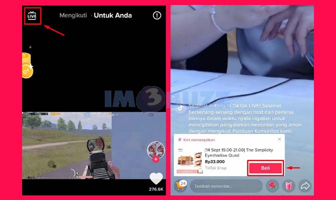 Cara Membeli Barang di TikTok Via Live