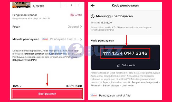 Dapatkan Kode Pembayaran