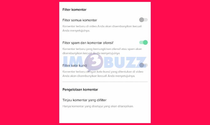 Gunakan Filter Komentar di TikTok